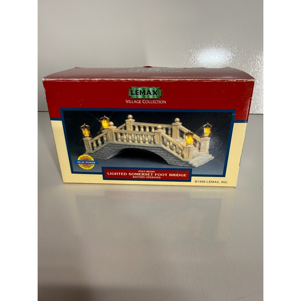 Lemax Village Collection Lighted Somerset Foot Bridge 1999 Vintage 94385